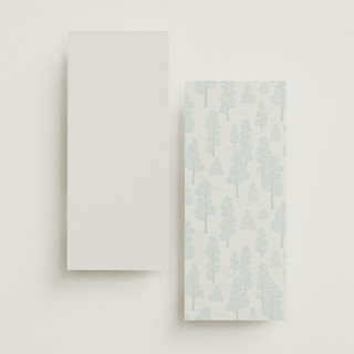 This is a evergreen unique wedding programs with foil pressed by Paper Sun Studio called mountaintop printing on signature in 4x9