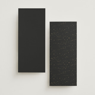 This is a tuxedo unique wedding programs with foil pressed by Leah Bisch called winter garland printing on signature in 4x9