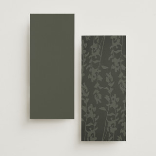 This is a ivy unique wedding programs with foil pressed by Kelly Schmidt called quince printing on signature in 4x9