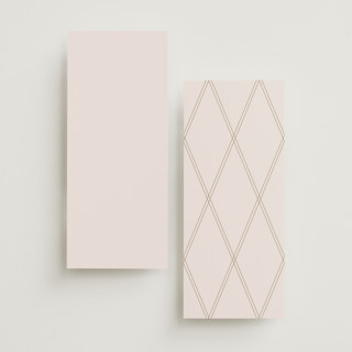 This is a spun sugar unique wedding programs with foil pressed by Jessica Williams called classique printing on signature in 4x9