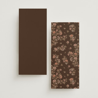 This is a chocolate unique wedding programs with foil pressed by Paola Benenati called blooming path printing on signature in standard