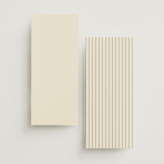 This is a ivory unique wedding programs with foil pressed by Baumbirdy called bow tie printing on signature in 4x9