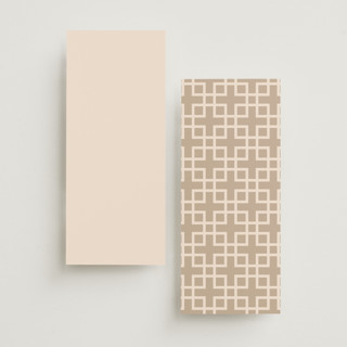 This is a latte unique wedding programs with foil pressed by Stacy Maalouf called framed photo printing on signature in 4x9