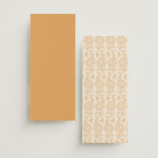 This is a ochre unique wedding programs with foil pressed by Hannah Bowman called marigold printing on signature in standard