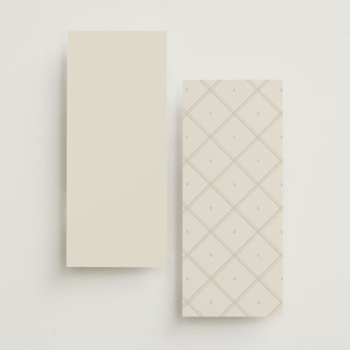 This is a champagne unique wedding programs with foil pressed by Kristin Oliversen called luxe lines printing on signature in standard