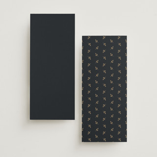 This is a midnight unique wedding programs with foil pressed by Ana de Sousa called beautiful chuppah printing on signature in 4x9