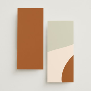 This is a linen unique wedding programs with foil pressed by Maria Hilas-Louie called stefana printing on signature in 4x9