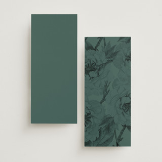 This is a evergreen unique wedding programs with foil pressed by fatfatin called auspicious peonies printing on signature in 4x9