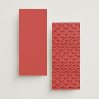 This is a ruby unique wedding programs with foil pressed by Ghia Designs called fiery printing on signature in 4x9