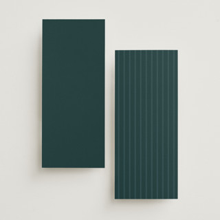 This is a deep sea unique wedding programs with foil pressed by Erin German called autumnal arch printing on signature in 4x9