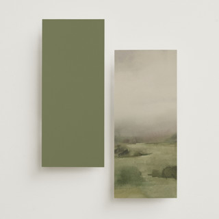 This is a graphite unique wedding programs with foil pressed by Everett Paper Goods called hillside printing on signature in 4x9