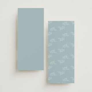 This is a powder blue unique wedding programs with foil pressed by Jennifer Postorino called polished printing on signature in 4x9