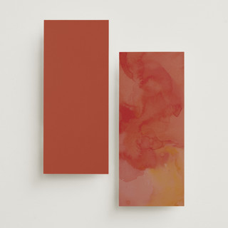 This is a autumn unique wedding programs with foil pressed by Itsy Belle Studio called autumn leafs printing on signature in 4x9