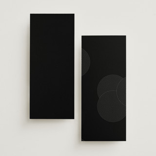 This is a onyx unique wedding programs with foil pressed by Lori Wemple called ionic printing on signature in 4x9