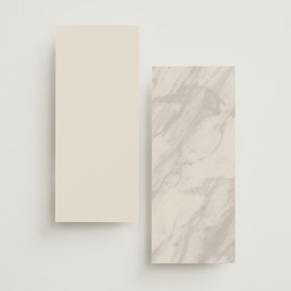 This is a taupe unique wedding programs with foil pressed by Kelly Schmidt called encircled love printing on signature in 4x9