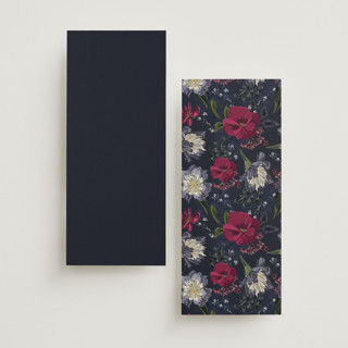 This is a jewel unique wedding programs with foil pressed by Susan Moyal called after midnight printing on signature in 4x9