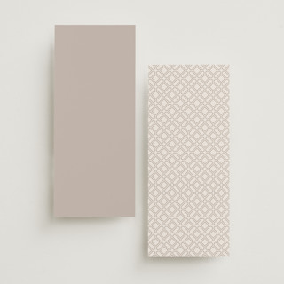 This is a ivory unique wedding programs with foil pressed by Melanie Kosuge called honor printing on signature in 4x9