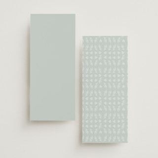 This is a mist unique wedding programs with foil pressed by Hannah Williams called blue garden printing on signature in 4x9