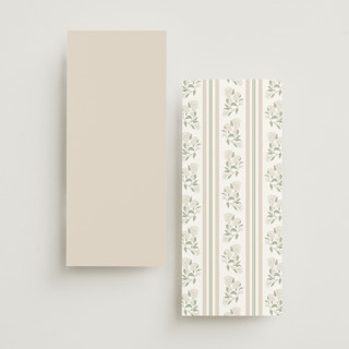 This is a tea time unique wedding programs with foil pressed by Susan Zinader called shimmering hydrangeas printing on signature in 4x9