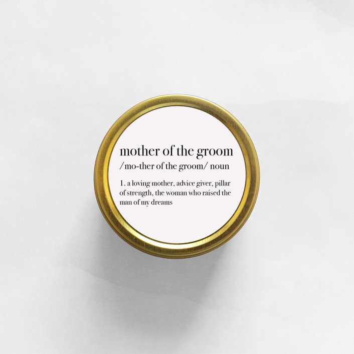 Mother of the Groom Definition Soy Candle | Gold Travel Tin