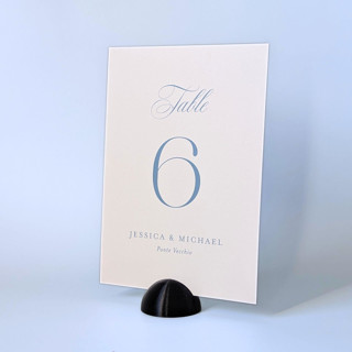 This is a black place card holders by Corduroy Effect called black dome table number holders, set of 5 in standard