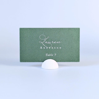 This is a white place card holders by Corduroy Effect called white dome place card holders, set of 25 in standard