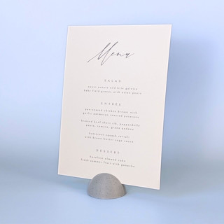 This is a gray place card holders by Corduroy Effect called marble pattern dome table number holders, set of 5 in standard