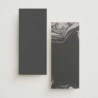 This is a iron unique wedding programs with standard by Kimberley Henze called marbled agate printing on signature in 4x9