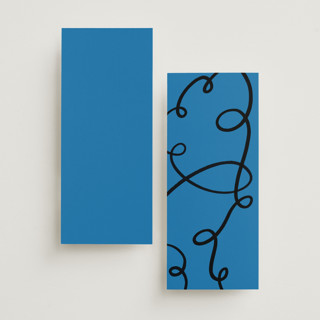 This is a cobalt unique wedding programs with standard by mo kelley called swirl frame printing on signature in 4x9