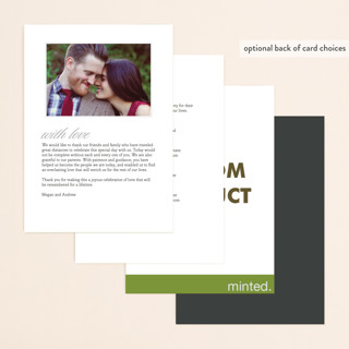 This is a charcoal unique wedding programs with standard by Minted Custom called 5"x7" portrait custom printing on signature in standard