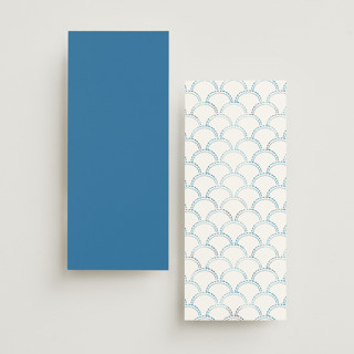 This is a cerulean unique wedding programs with standard by Tamara Hilje called positano printing on signature in standard