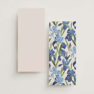 This is a natural unique wedding programs with standard by Everett Paper Goods called irises printing on signature in 4x9