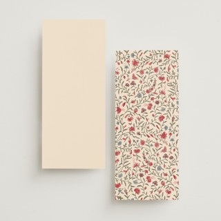 This is a almond unique wedding programs with standard by Jenna Holcomb called tapestry printing on signature in 4x9