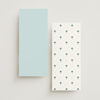 This is a low tide unique wedding programs with standard by Susan Zinader called island palm printing on signature in standard