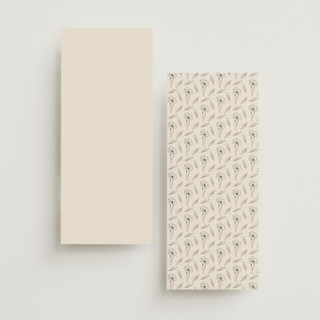 This is a creme unique wedding programs with standard by Carly Reed Walker called tendu printing on signature in 4x9