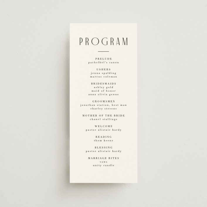 "photo" - Wedding Programs in Snow by Lori Wemple.