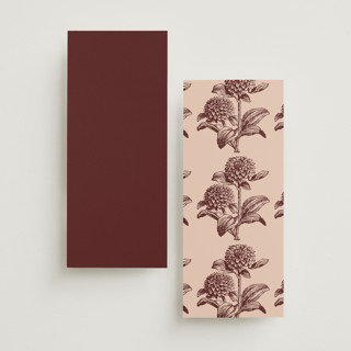 This is a burgundy unique wedding programs with standard by Nazia Hyder called museum printing on signature in 4x9