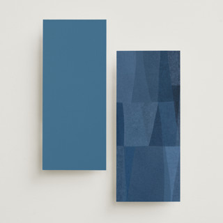 This is a seaside unique wedding programs with standard by Carrie Moradi called denim patchwork printing on signature in 4x9