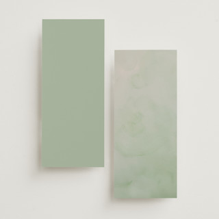 This is a moss unique wedding programs with standard by Cass Loh called watercolor flowers crest printing on signature in 4x9