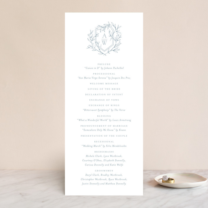 "Love Beyond Measure" - Wedding Programs in Mineral by Oscar and Emma - Karly Depew.