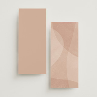 This is a terracotta unique wedding programs with standard by Kelly Schmidt called overlap printing on signature in 4x9