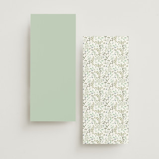 This is a mojito unique wedding programs with standard by Susan Moyal called monogramed arch printing on signature in 4x9