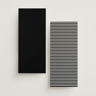 This is a noir unique wedding programs with standard by Kimberly FitzSimons called sincerity printing on signature in 4x9