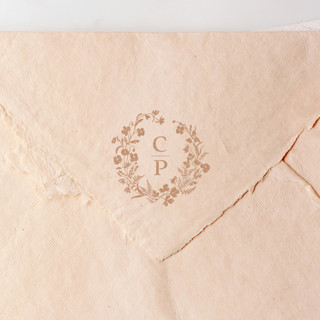 This is a multicolorassorted-colors wedding stationery by Tara Grangroth called 'alpine meadow' custom monogram stamp | 2 letters in standard