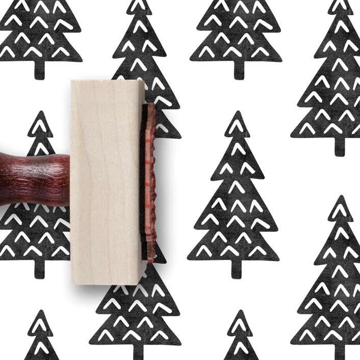 DIY Holiday Wrapping Paper Stamp | Christmas Gift Tag Stamp