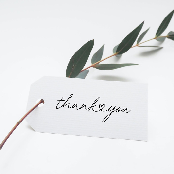 Thank You Wedding Stamp | Self-Inking | Black Ink