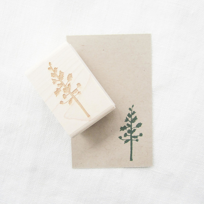 Pine Tree Rubber Stamp