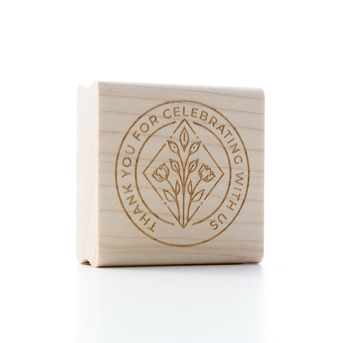 Thank You For Celebrating With Us Circle Stamp