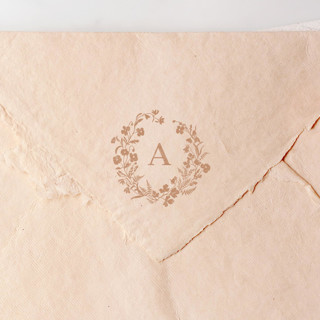 This is a multicolorassorted-colors wedding stationery by Tara Grangroth called 'alpine meadow' custom monogram stamp in standard