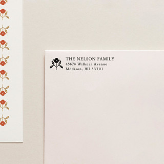This is a black address labels by Tara Grangroth called address stamp 04 in standard